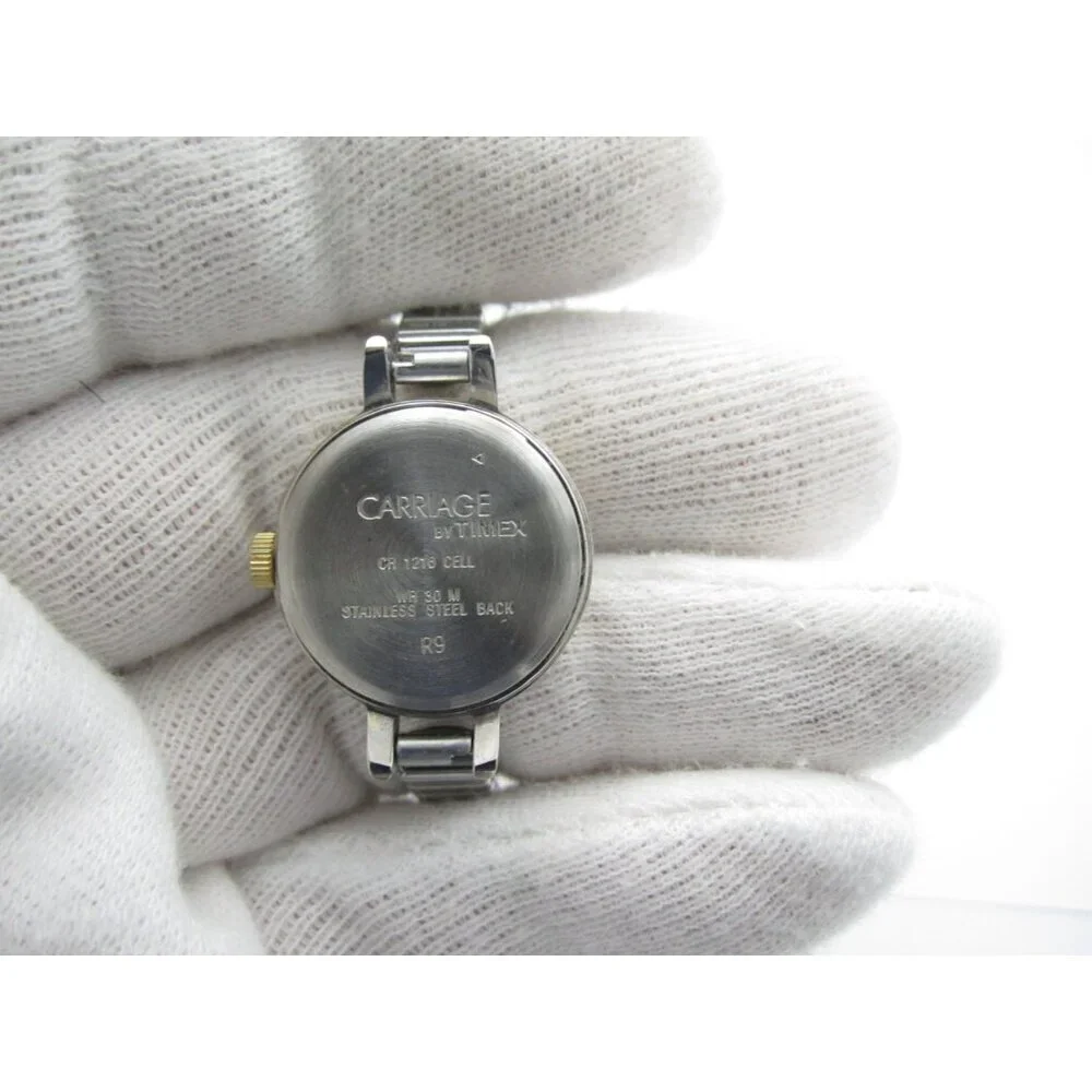 Women Carraige by TImex Quartz WR Analog 22mm Round Watch (H895) 